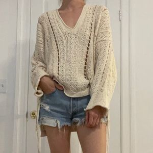 Zara open knit sweater size XS in cream